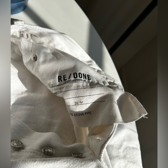 RE/DONE 70s Stove Pipe White Jeans - Picture 12 of 16